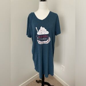 George Warm and Cozy Coffee Nightie - Size Large